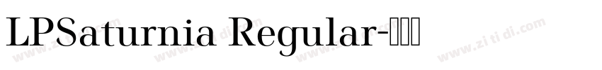 LPSaturnia Regular字体转换